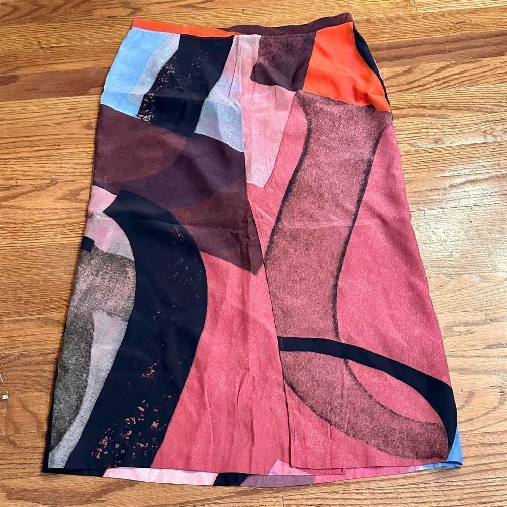Jigsaw Abstract Midi Skirt